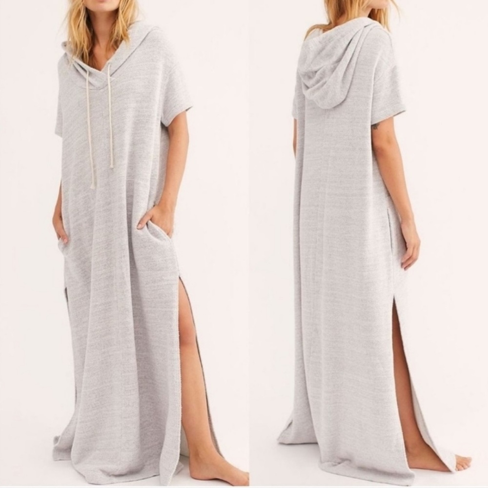 Free People FP Beach Ocean Avenue Hooded Summer Maxi Dress Size XS